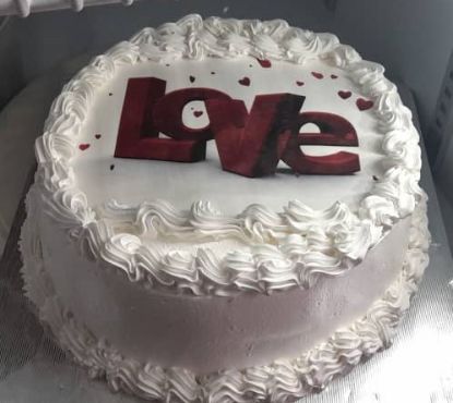 Imagen de Cake Vainilla con Crema de chocolate LOVE
